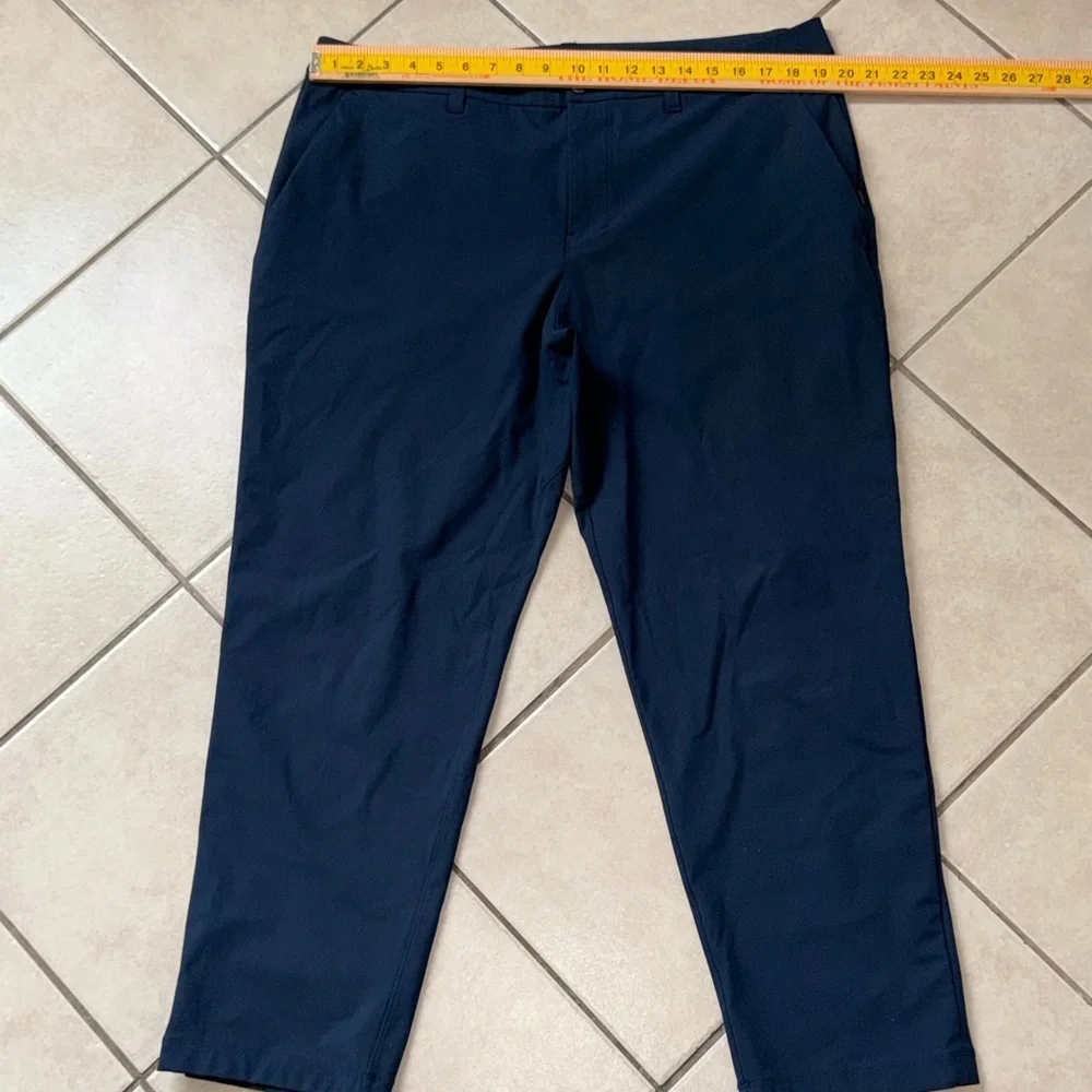 LULULEMON ABC Men's PANTS Performance Chino Warpstreme Classic Fit BLUE 38x 28L